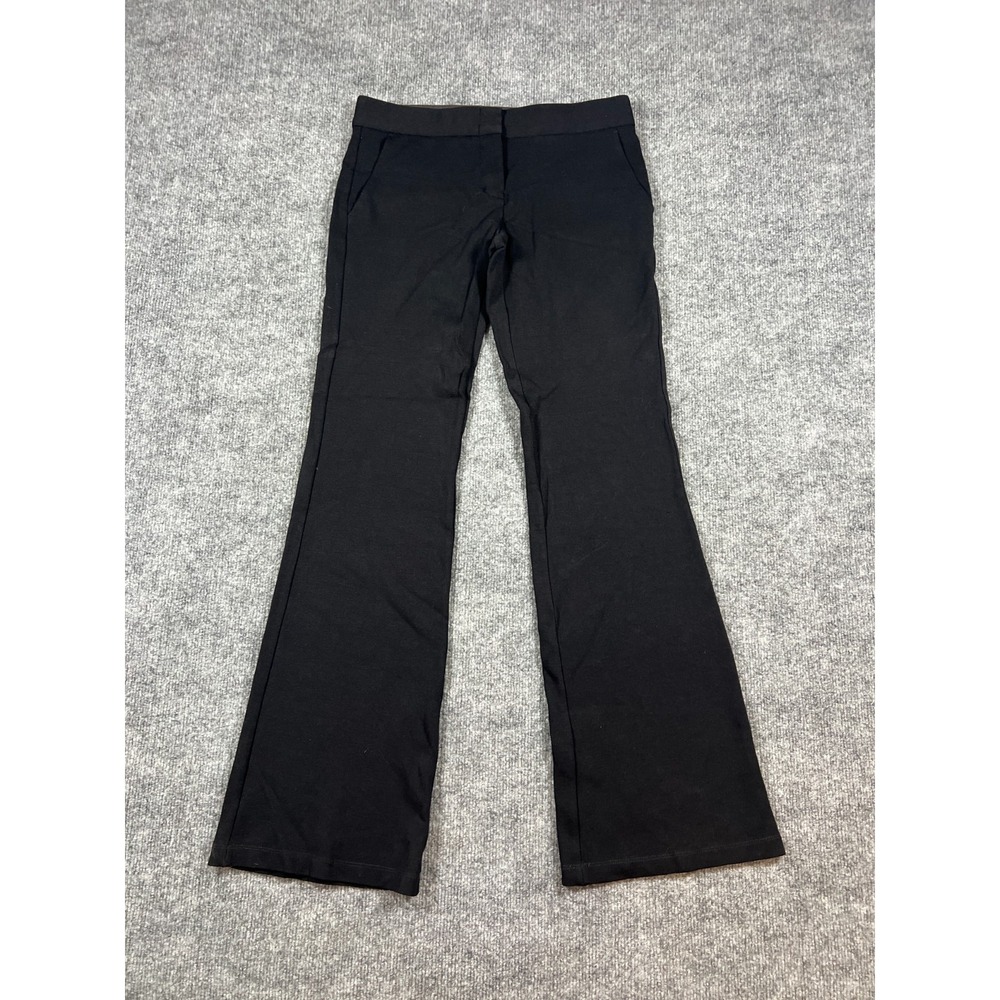 Bcbg Max Azria Dress Pants Womens 2 Black Stretch Flat Front Flare Leg Formal